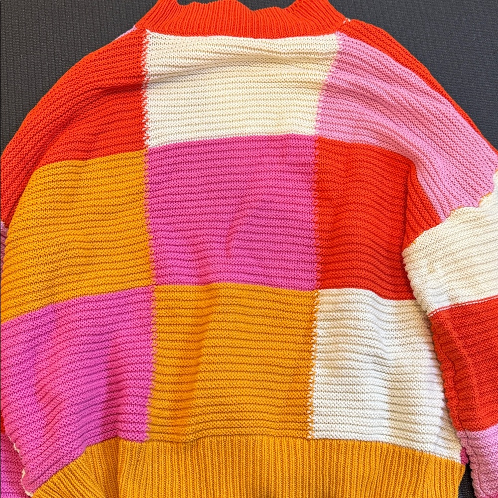 Peppermayo Multicolor Patchwork Turtleneck Sweater - image 4